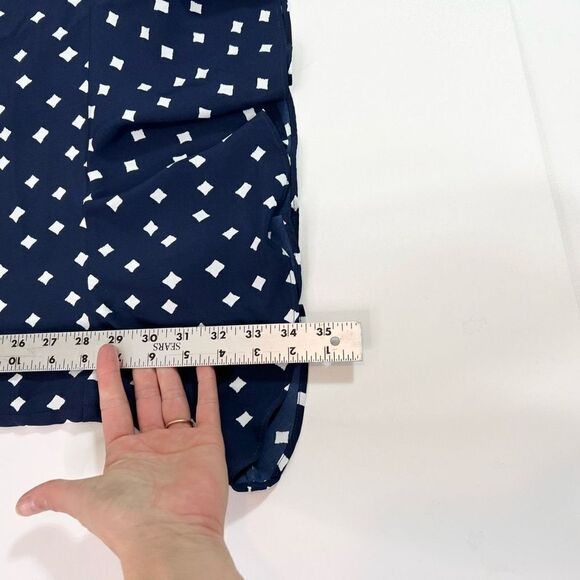 Vineyard Vines Dress Women's Size 4 Navy White Flutter Sleeveless Ruffle Shift - Picture 4 of 9